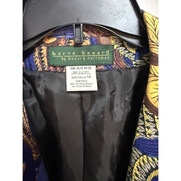 Harve Benard By Benard Holtzman women's blazer open front size 14 brown suede - Picture 4 of 6